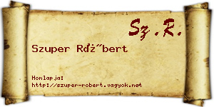 Szuper Róbert névjegykártya