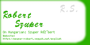 robert szuper business card